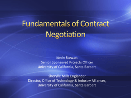 Fundamentals of Contract Negotiation