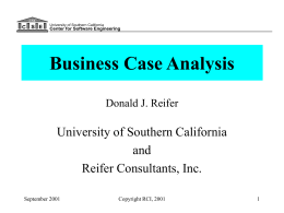 Business Case Analysis - University of Southern