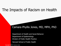 The Impacts of Racism on Health: Fact or Fallacy?