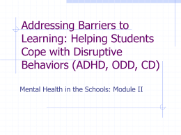 Addressing Barriers to Learning: Helping Students