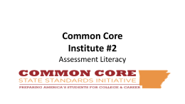 Formative Assessment - Common Core State Standards