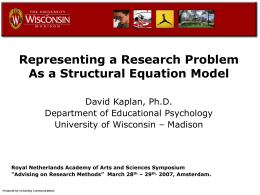 Representing a Research Problem As A Structural