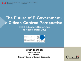 The Future of E-Government: a Canadian Perspective