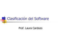 Clasificación del Software
