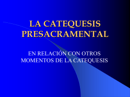 LA CATEQUESIS - Sitio de la Vicaría de Pastoral