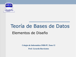 Teoría de Bases de Datos