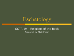 Eschatology - Catholic Resources
