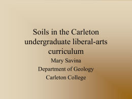 Soils in the undergraduate liberal