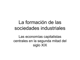 La formación de las sociedades industriales