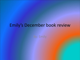 Emily’s December book review
