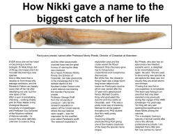 How Nikki gave a name to the biggest catch of her