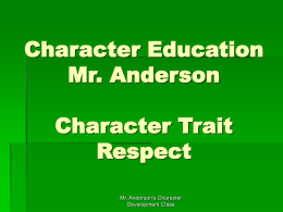 Character Education Respect