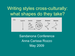 Writing styles cross-culturally: what shapes do