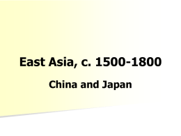 East Asia, c. 1500-1800