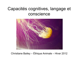 Capacités cognitives, langage et conscience