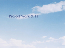IT in Project Work