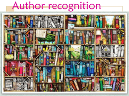 Author recognition