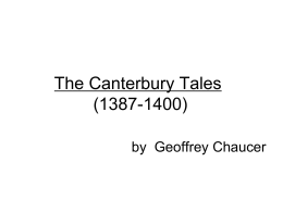 The Canterbury Tales (1387-1400)