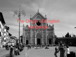 The Origin of English Language