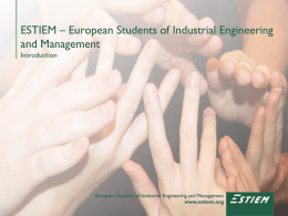 ESTIEM – European Students of Industrial
