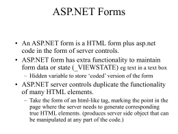 ASP.NET Forms - Monash University