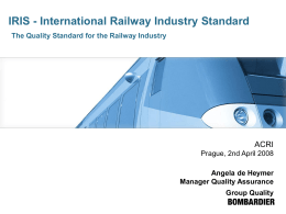 IRIS – International Railway Industry Standard A