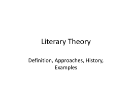 11 Literary Theory
