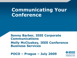 Communicating Your Conference