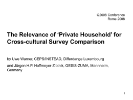 The Relevance of ‘Private Household’ for