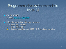 Programmation événementielle Ing4 SI