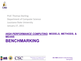 High Performance Computing: Concepts, Methods, &