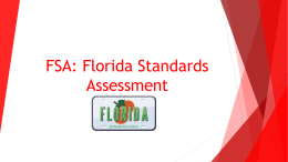 FSA: Florida Standards Assessment