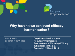 ECPA EffEG Pre-conference Efficacy 11th March 2015
