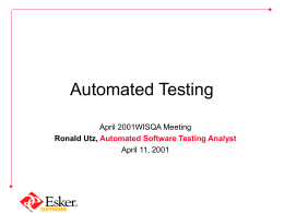 Automated Testing Analysis