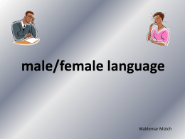 male/female language