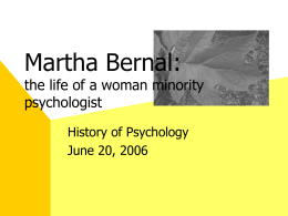 Martha Bernal - TU Organizations on the web