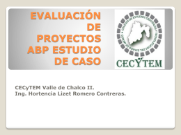 Evaluación de PROYECTOS ABP ESTUDIO DE CASO