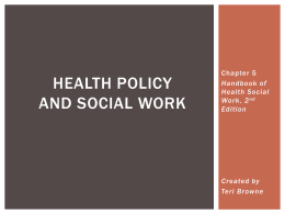 Health Policy and Social Work