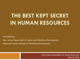 The Best Kept Secret in Human Resources”