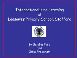 Internationalising Learning at Barnfields Primary