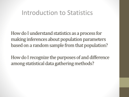 How does a sample in statistics represent a
