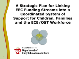 A Strategic Plan for Linking Funding Streams into