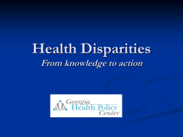 Health Disparities in Georgia