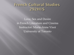 Duras, The Lover - University of Toronto