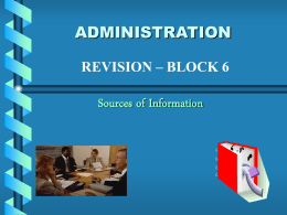 Sources of Information - Kings Park Secondary