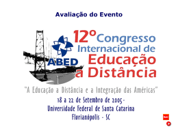 Avalição do 12º Congresso Internacional de