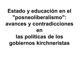 Estado y educación en el `posneoliberalismo`: