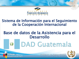 DAD GUATEMALA - Secretaría de Planificación y
