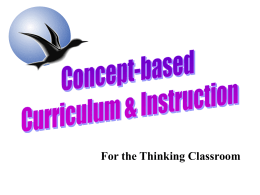 Concept Based Curriculum and Instruction – H. Lynn