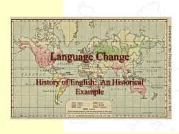 Language Change - University of Florida